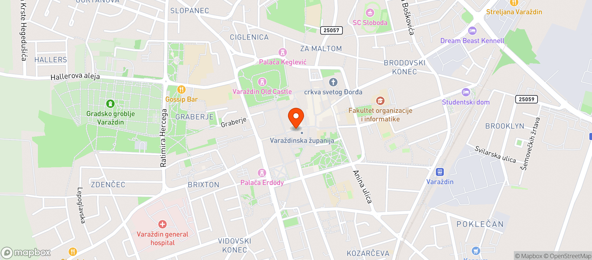 Map showing Franjevački Trg
