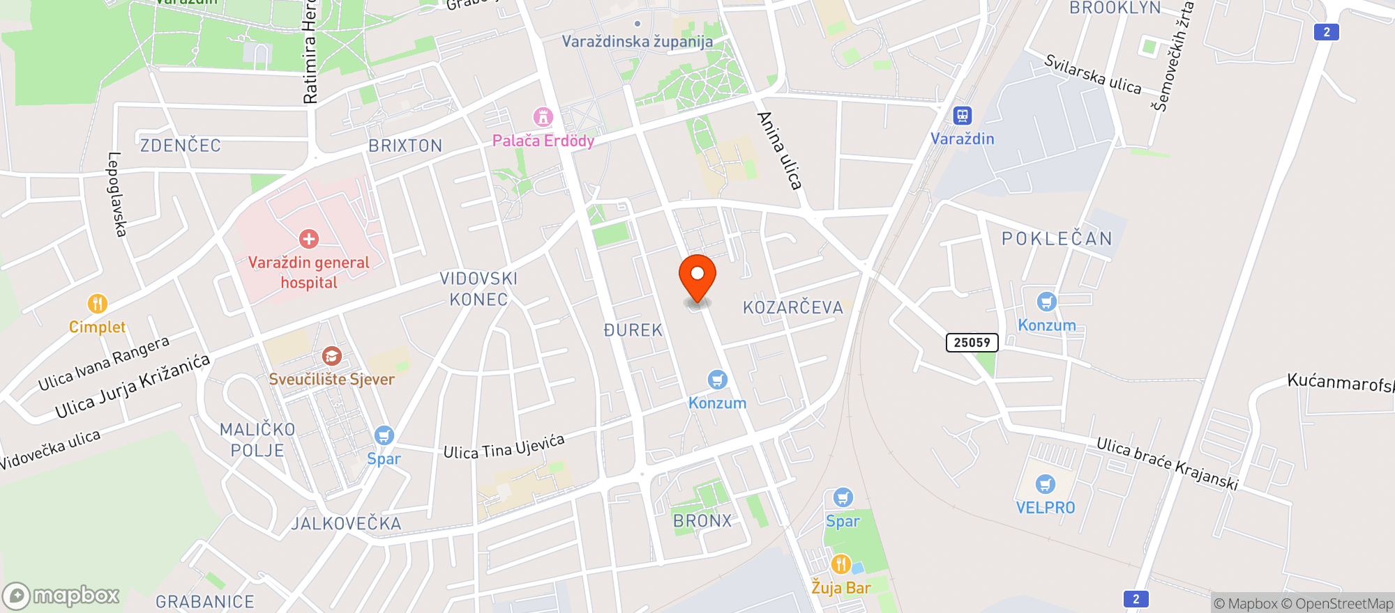 Map showing Garestin - Pansion I Restaurant