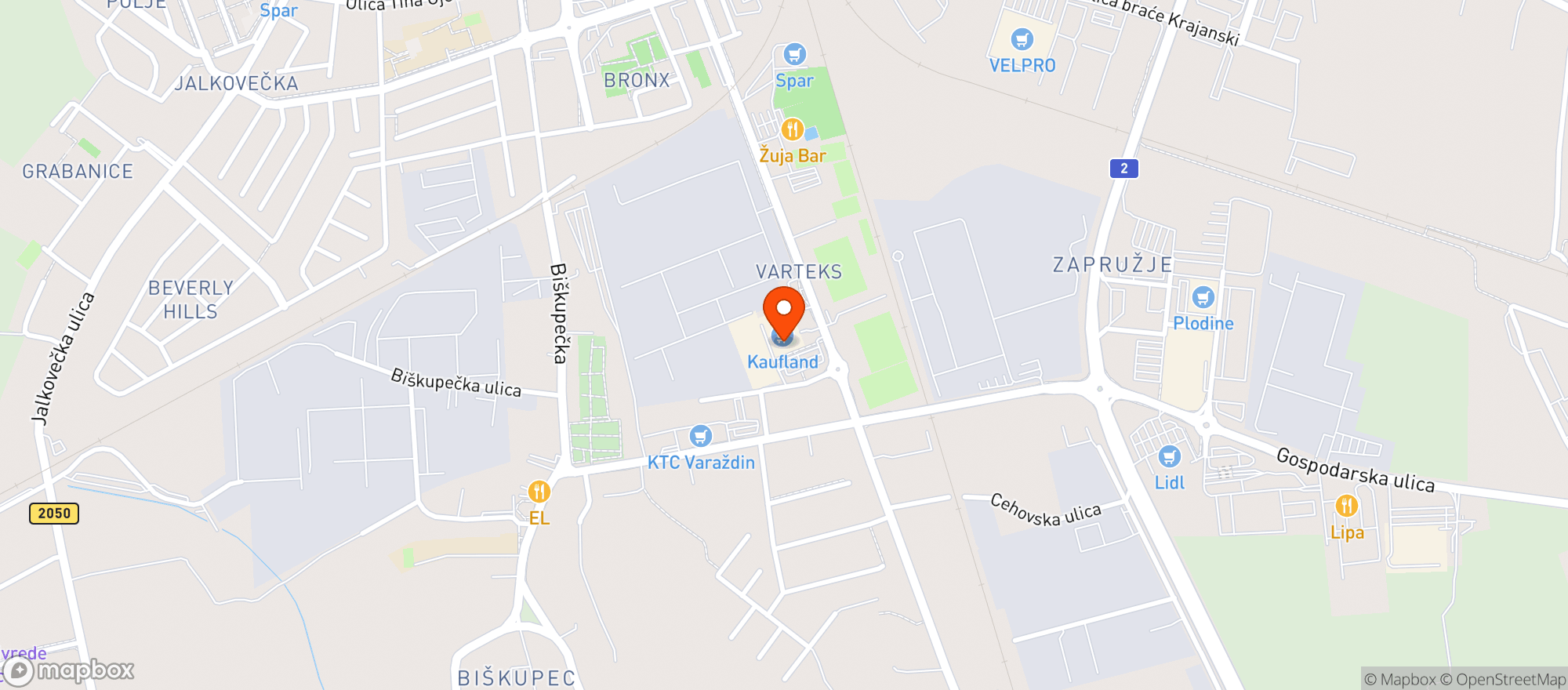 Map showing Kaufland