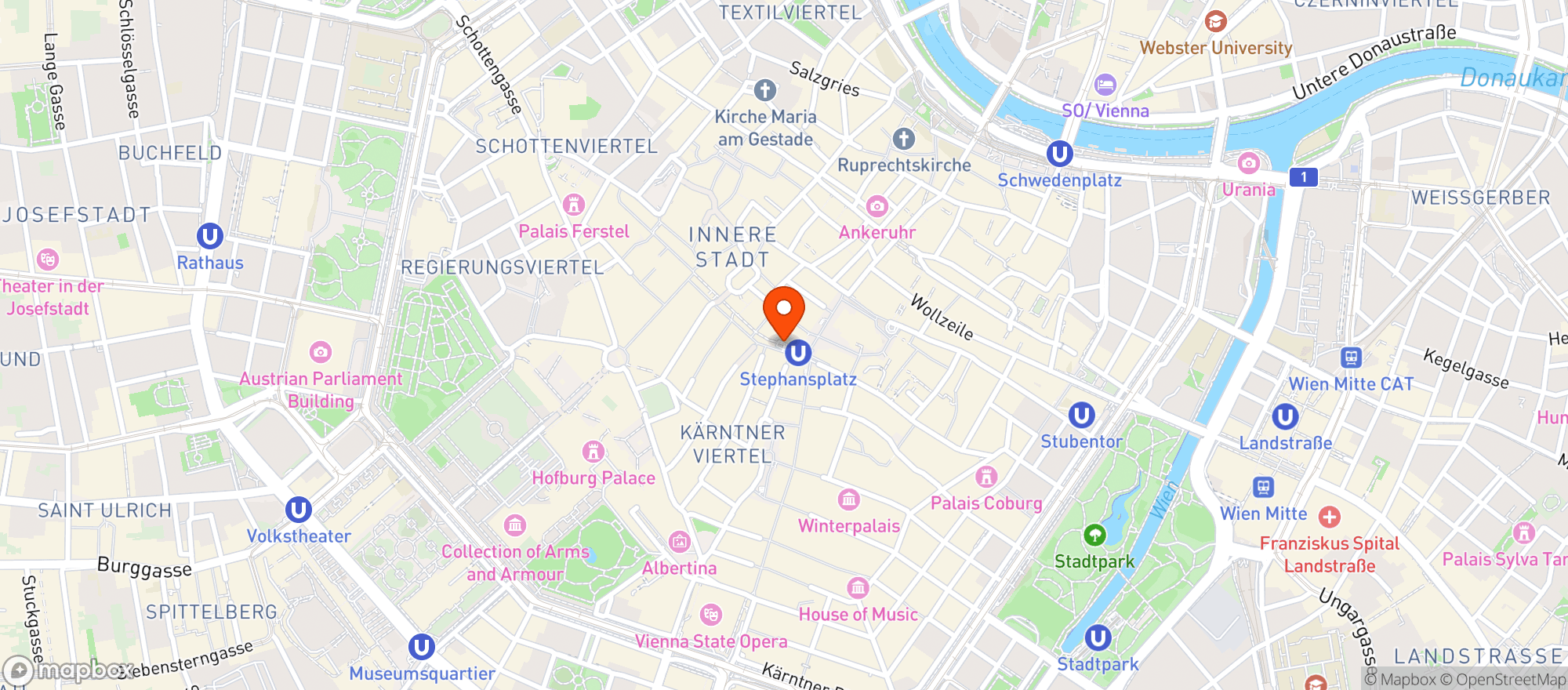 Map showing Café De L'europe