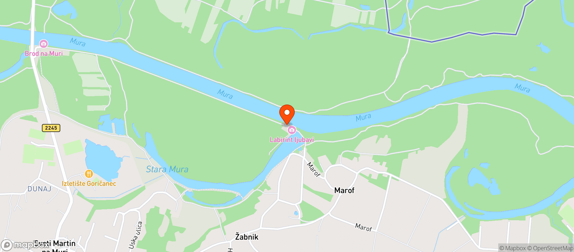 Map showing Bistro Mlinarska Kuća
