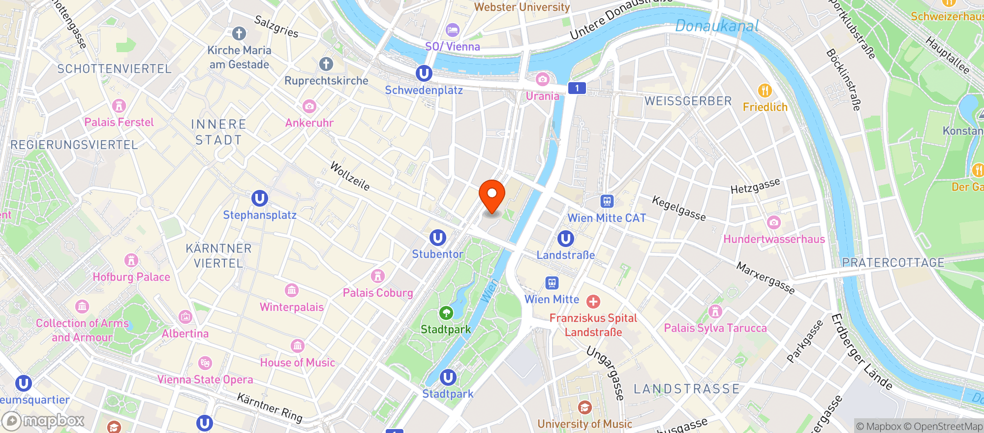 Map showing MAK - Österreichisches Museum für angewandte kunst / Gegenwartskunst