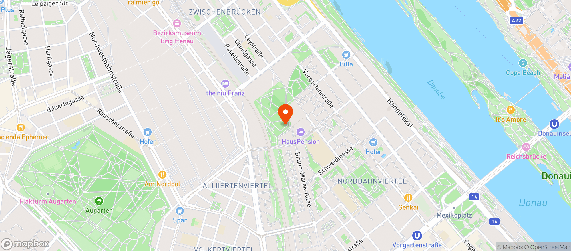 Map showing Freie Mitte