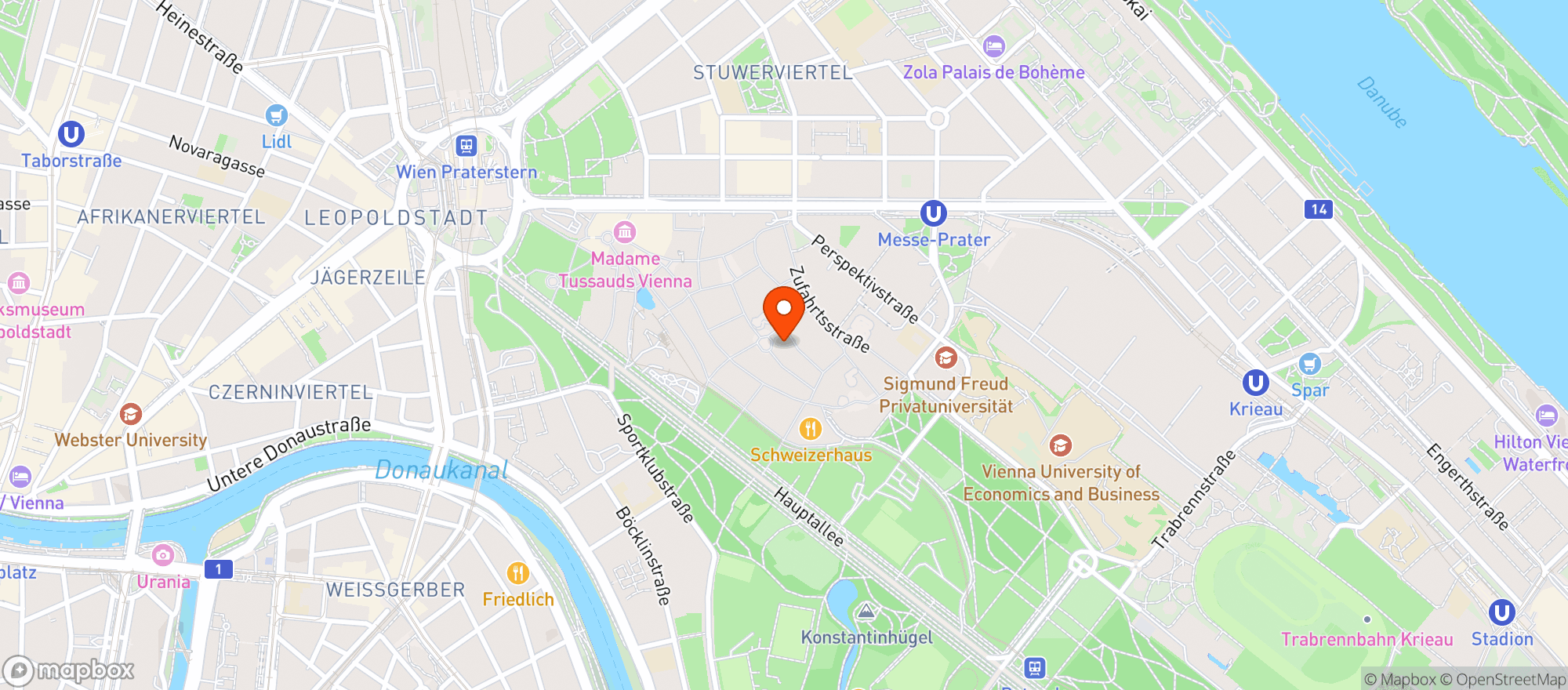 Map showing Turbo Autodrom