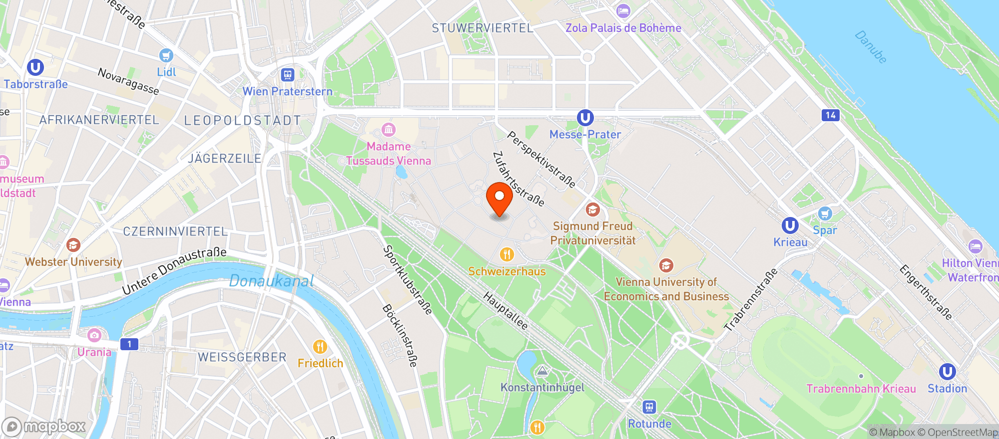 Map showing Praterschwemme