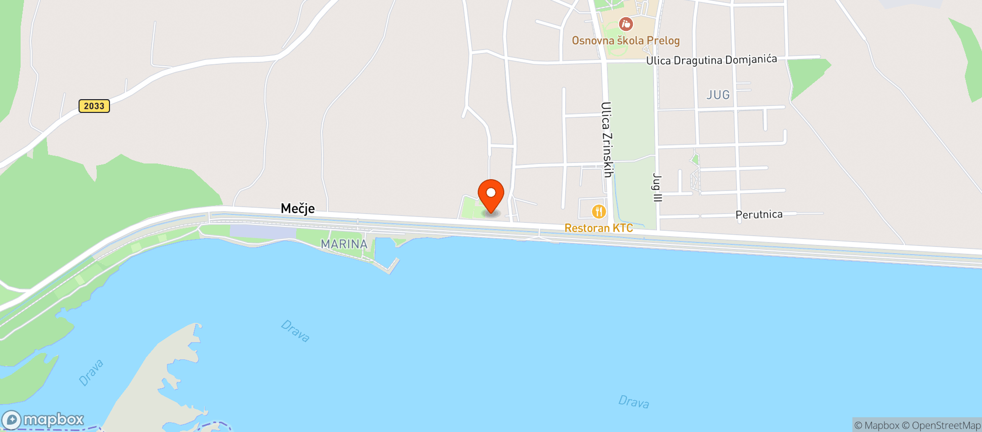 Map showing Hotel Panorama Prelog