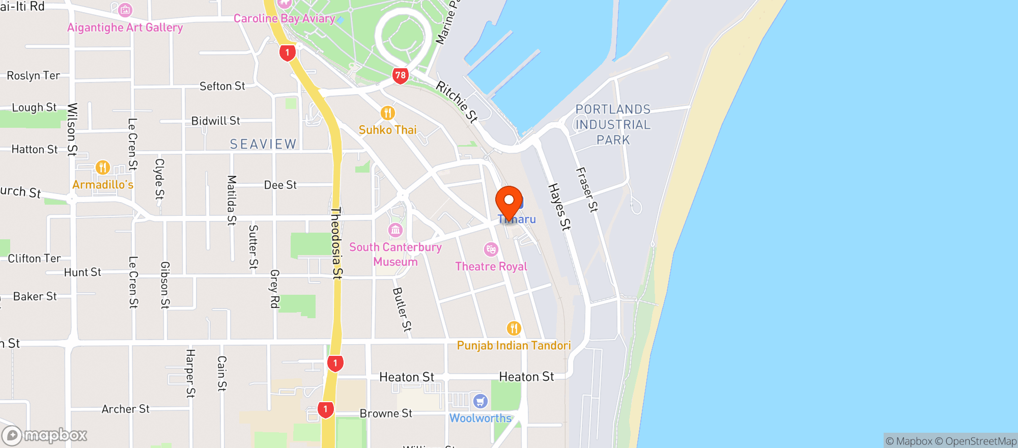 Map showing Street Food Kitchen
