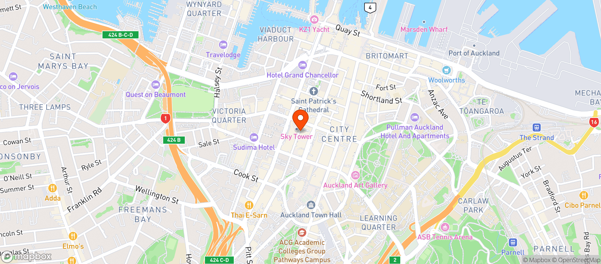 Map showing Federal Delicatessen