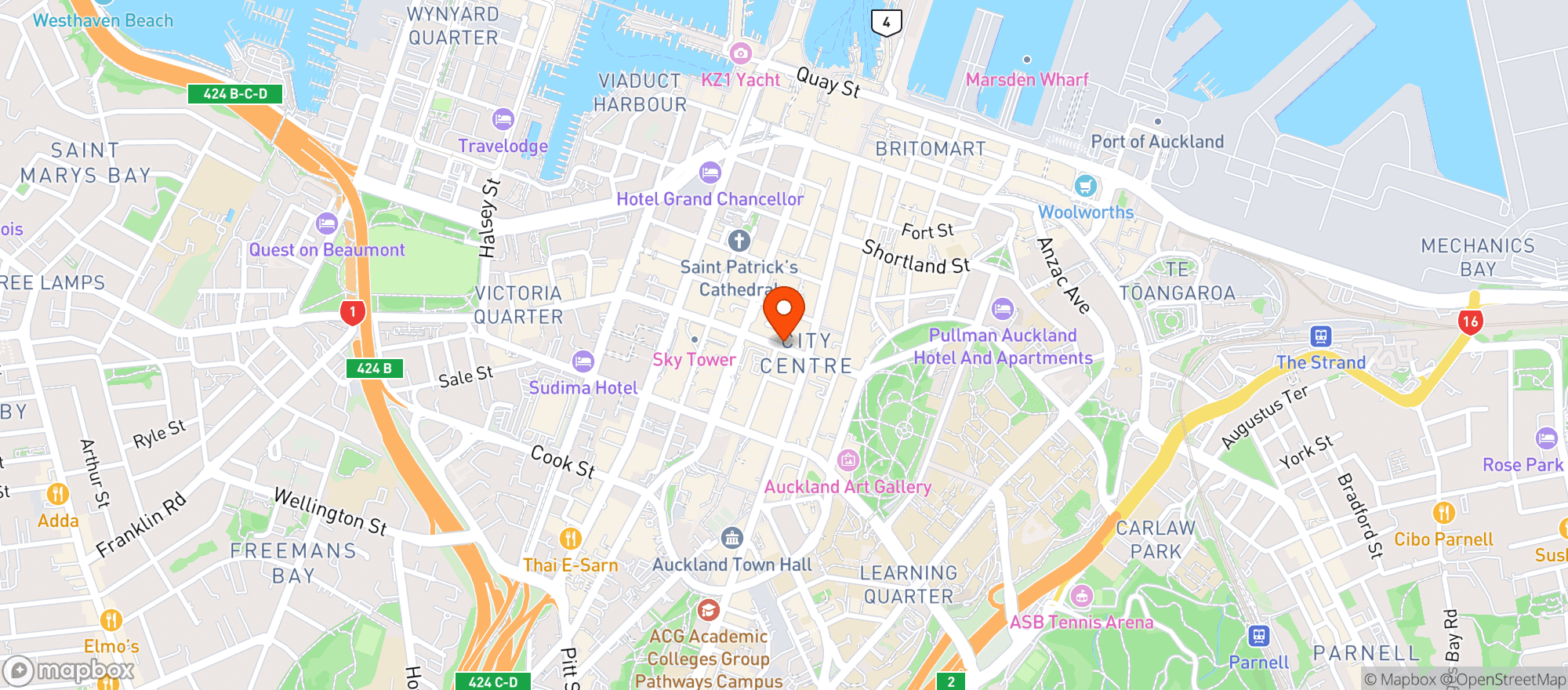 Map showing Woolworths