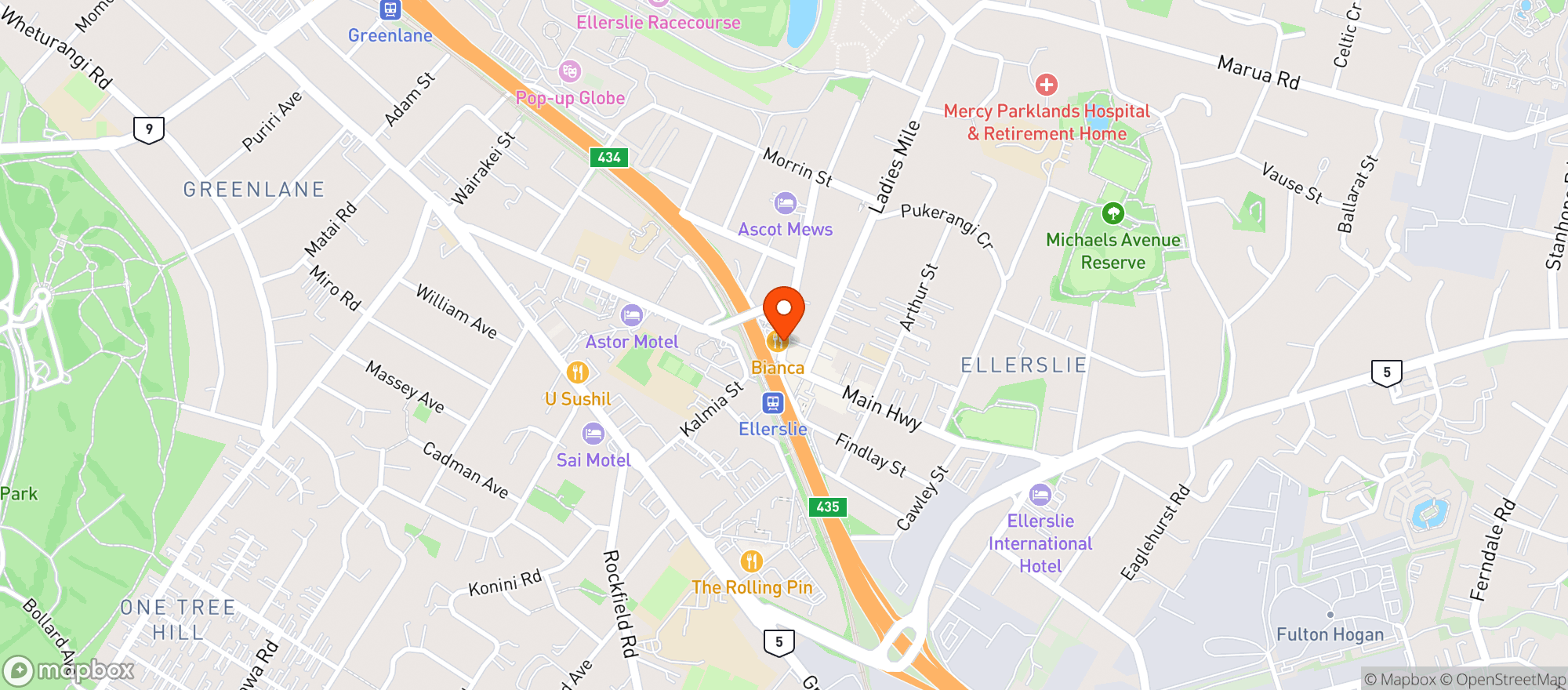 Map showing Doolan Brothers