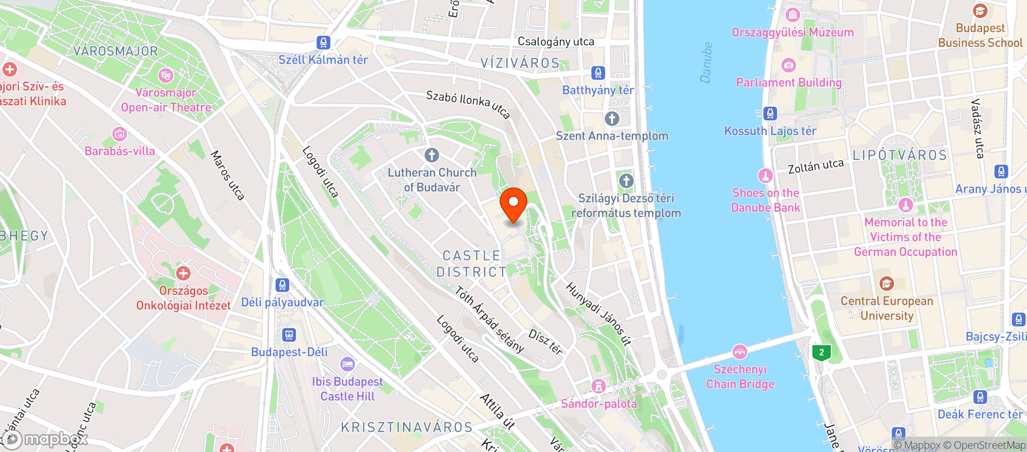Map showing Starbucks Castle