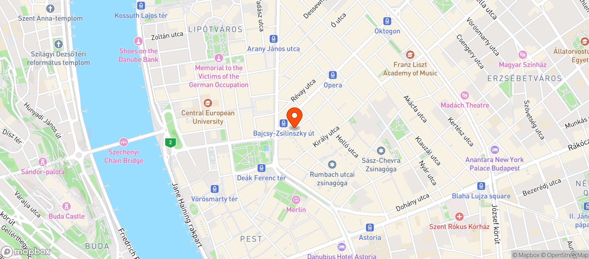Map showing VakVarjú Étterem
