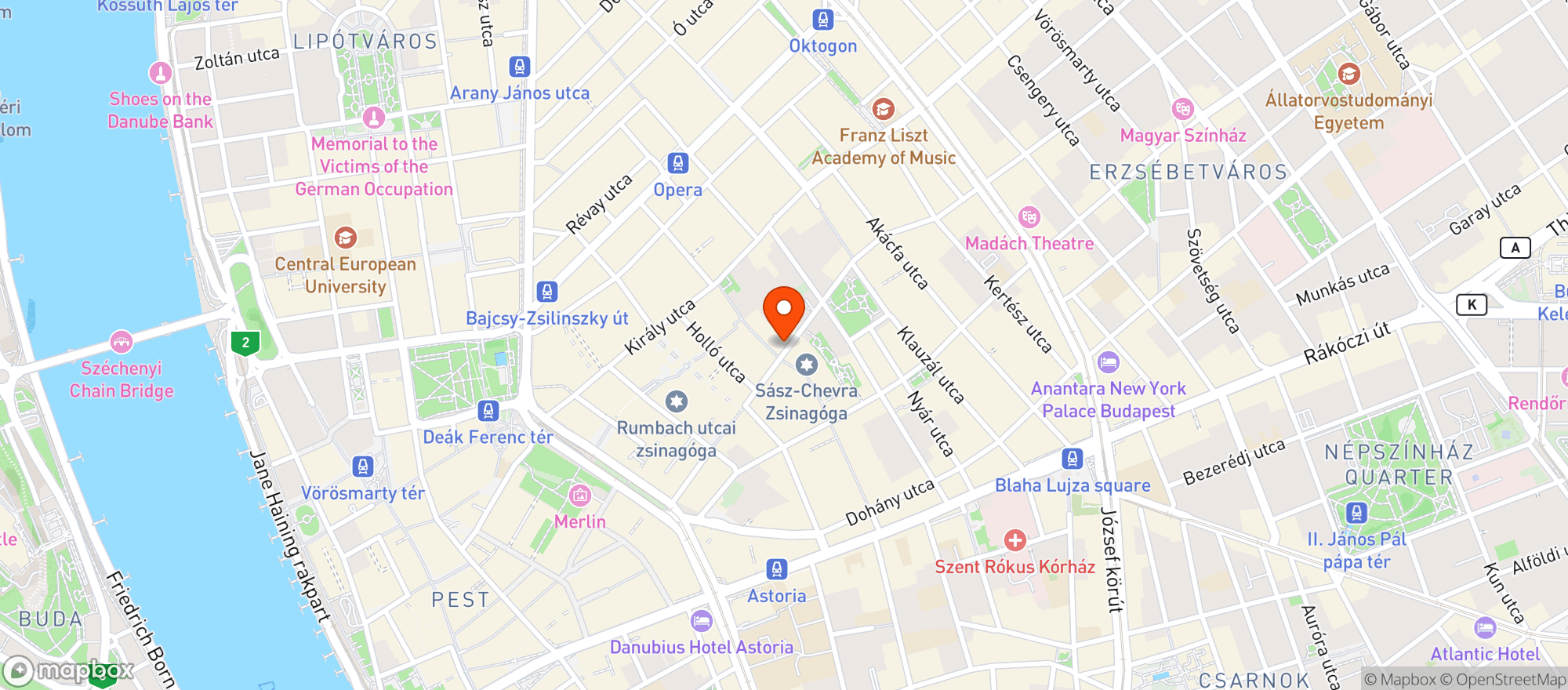 Map showing UNIT bár