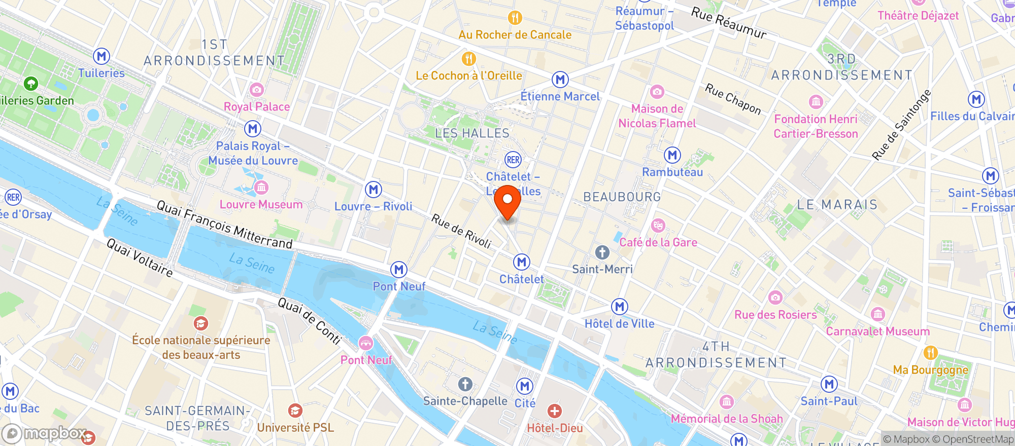 Map showing Bières Cultes Châtelet