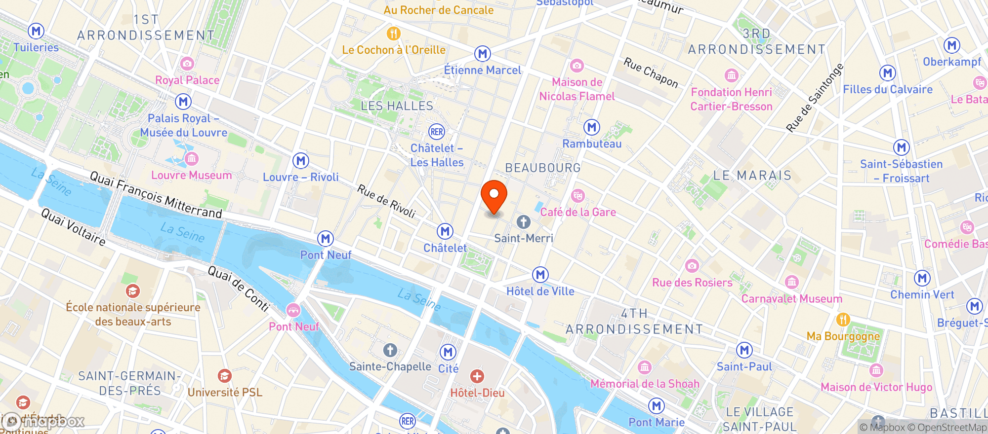 Map showing La Boîte