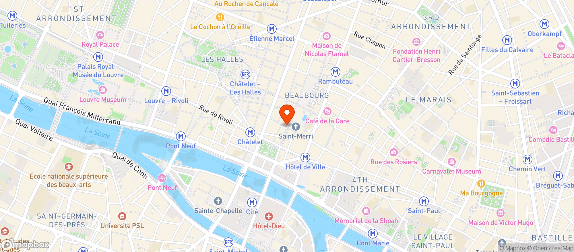 Map showing Le Chant des Voyelles