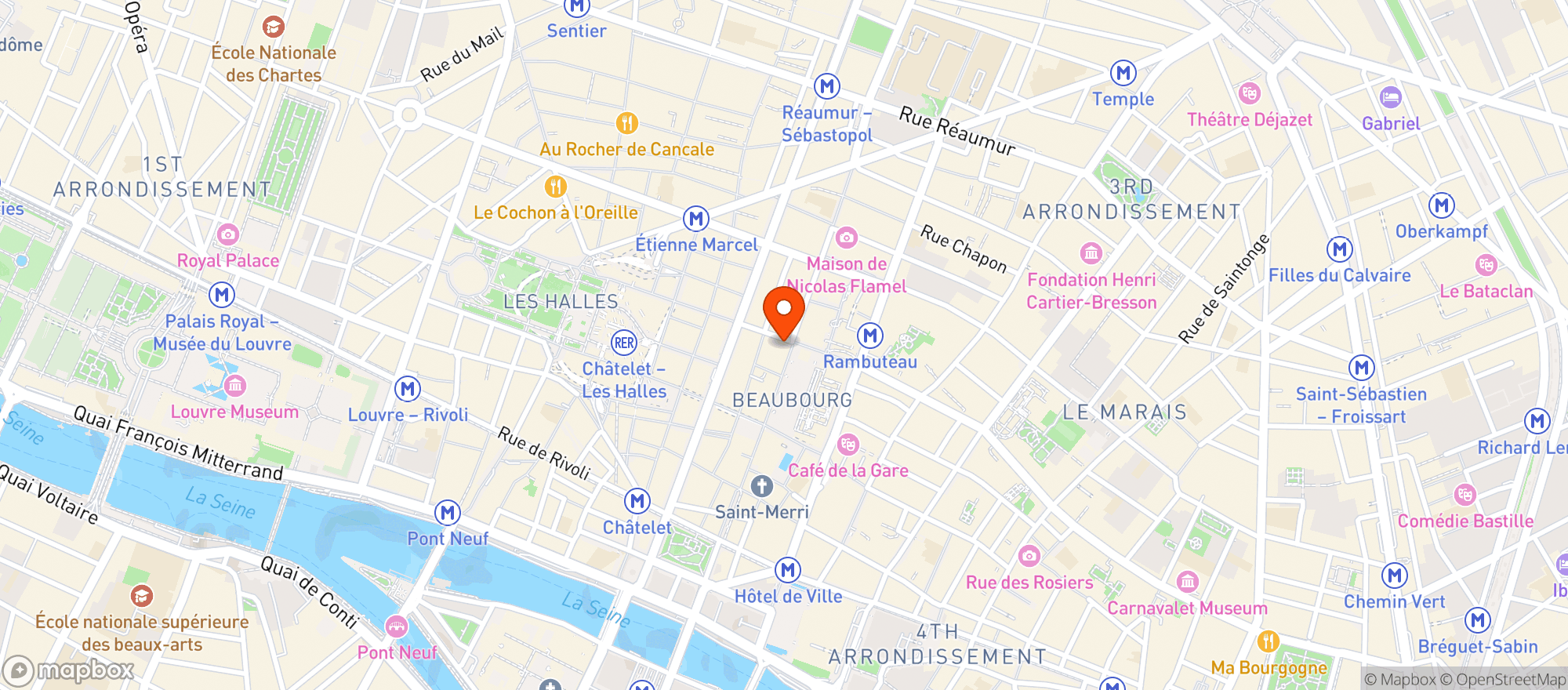 Map showing Chez Loulou