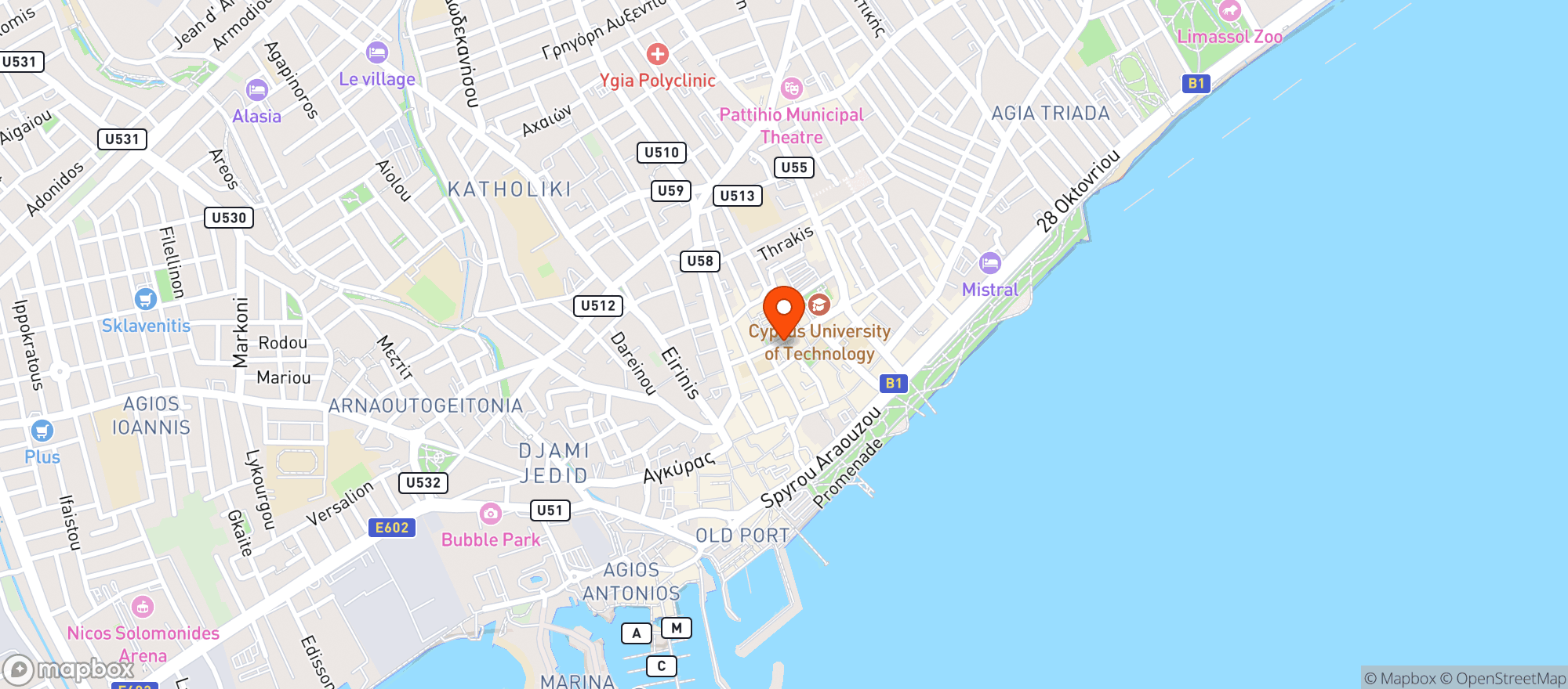 Map showing Soho Bar