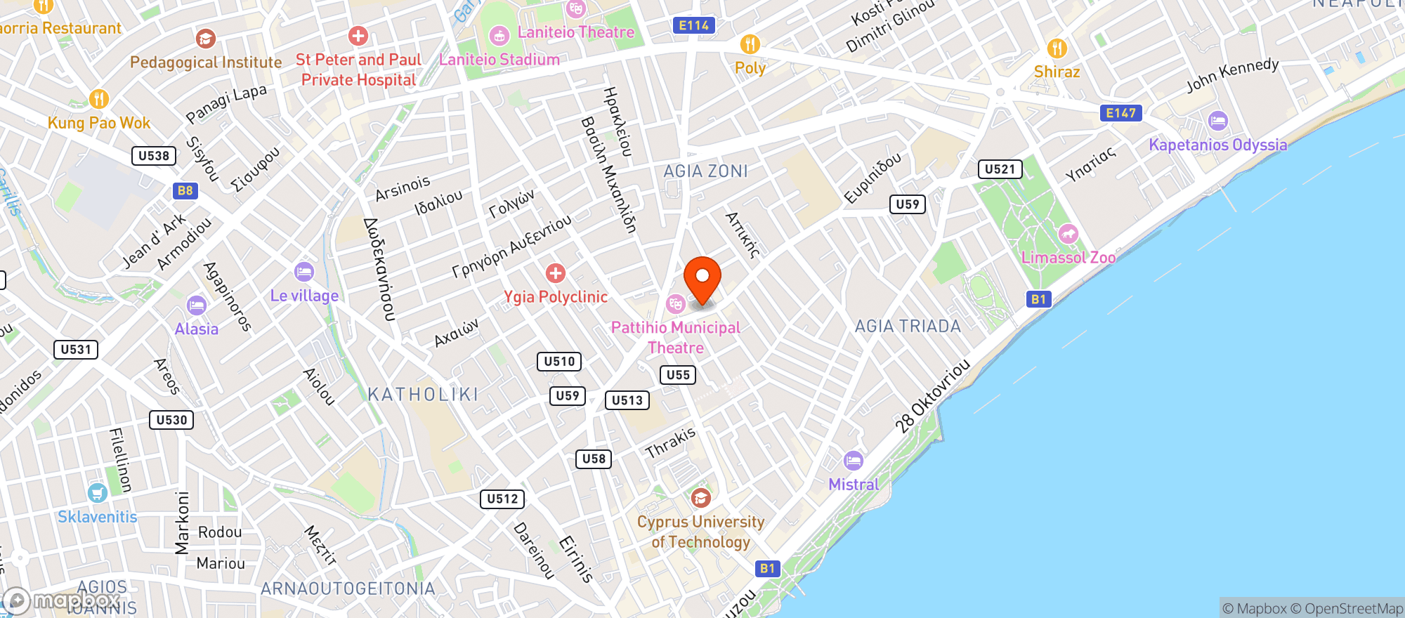 Map showing Bono