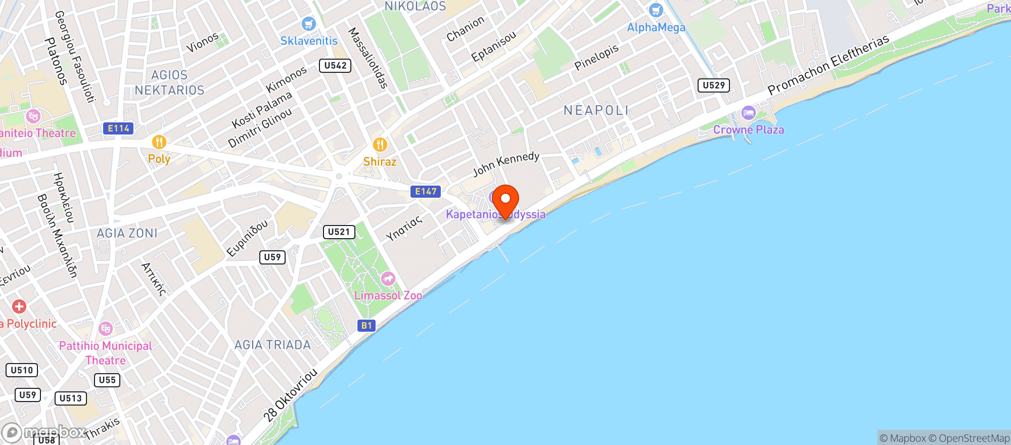 Map showing Pho Dao Beo Restaurant