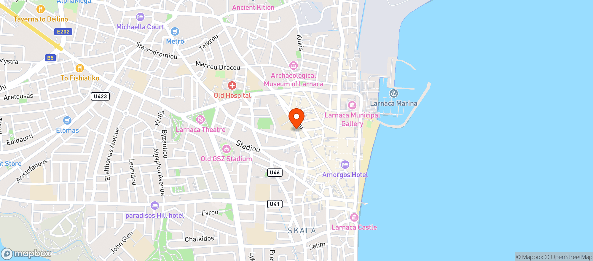Map showing Cavaway