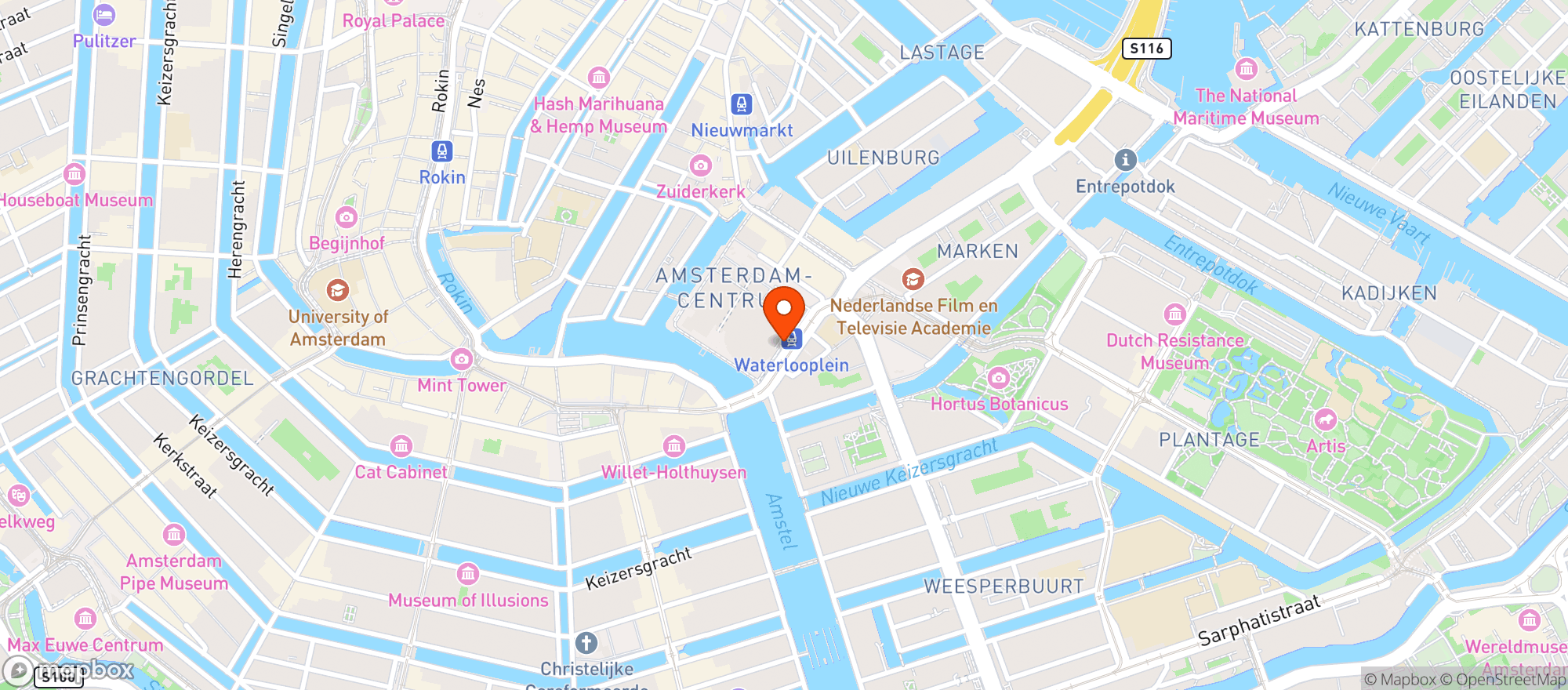 Map showing De Hapjeshoek