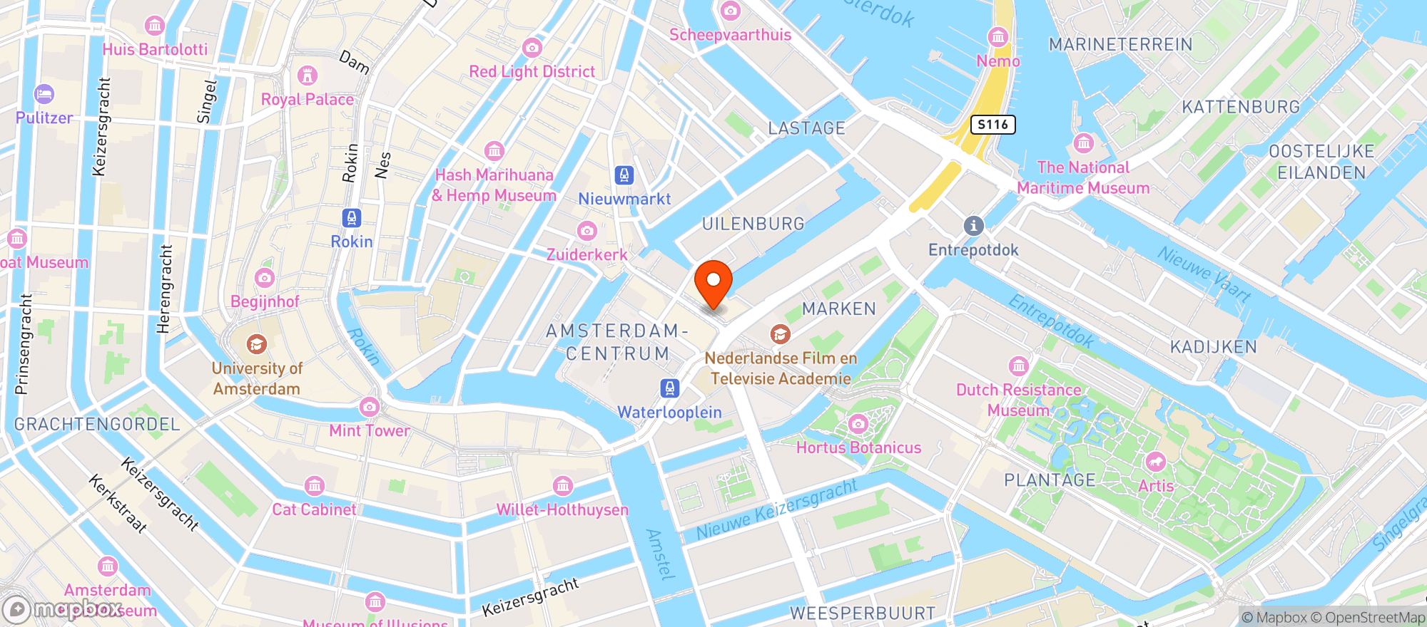 Map showing Albert Heijn