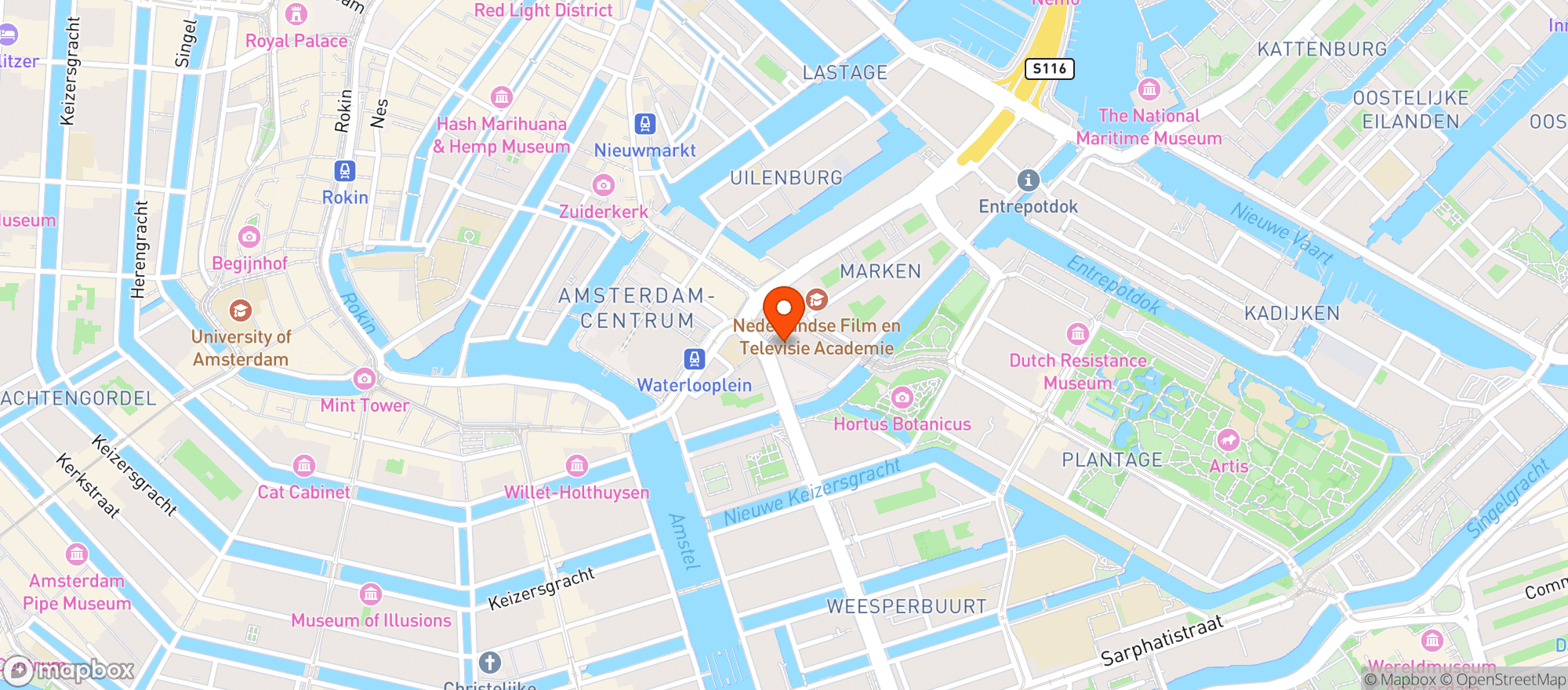 Map showing Portugese Synagoge