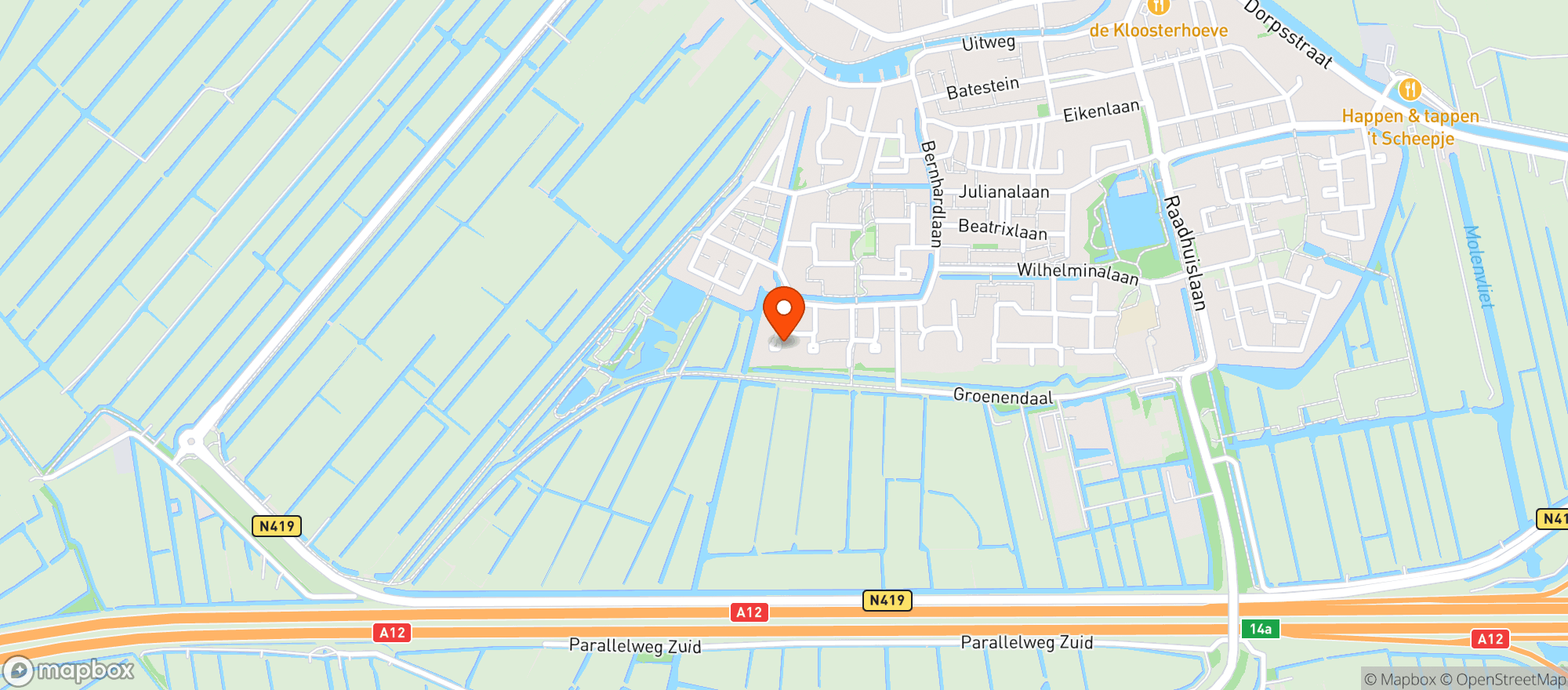 Map showing Bassie’s Bierhuis
