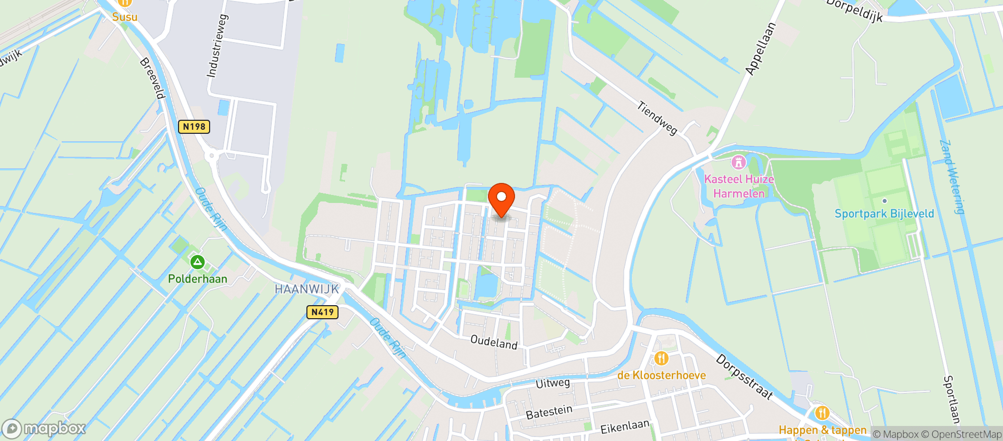 Map showing Tommy's Dart & Bier Cave