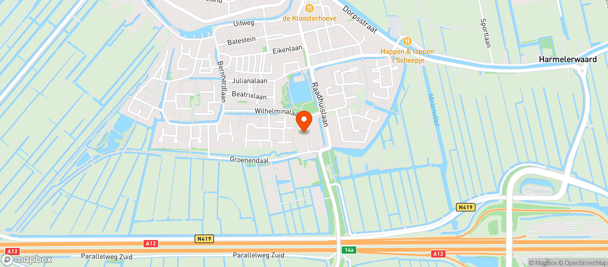 Map showing De Kroonkurk