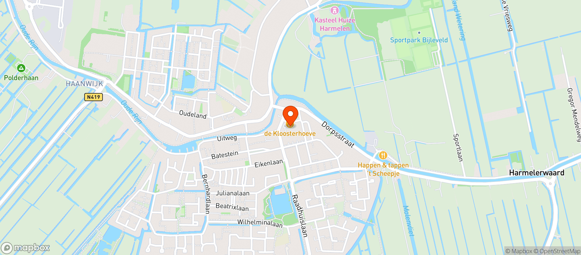 Map showing De Kloosterhoeve