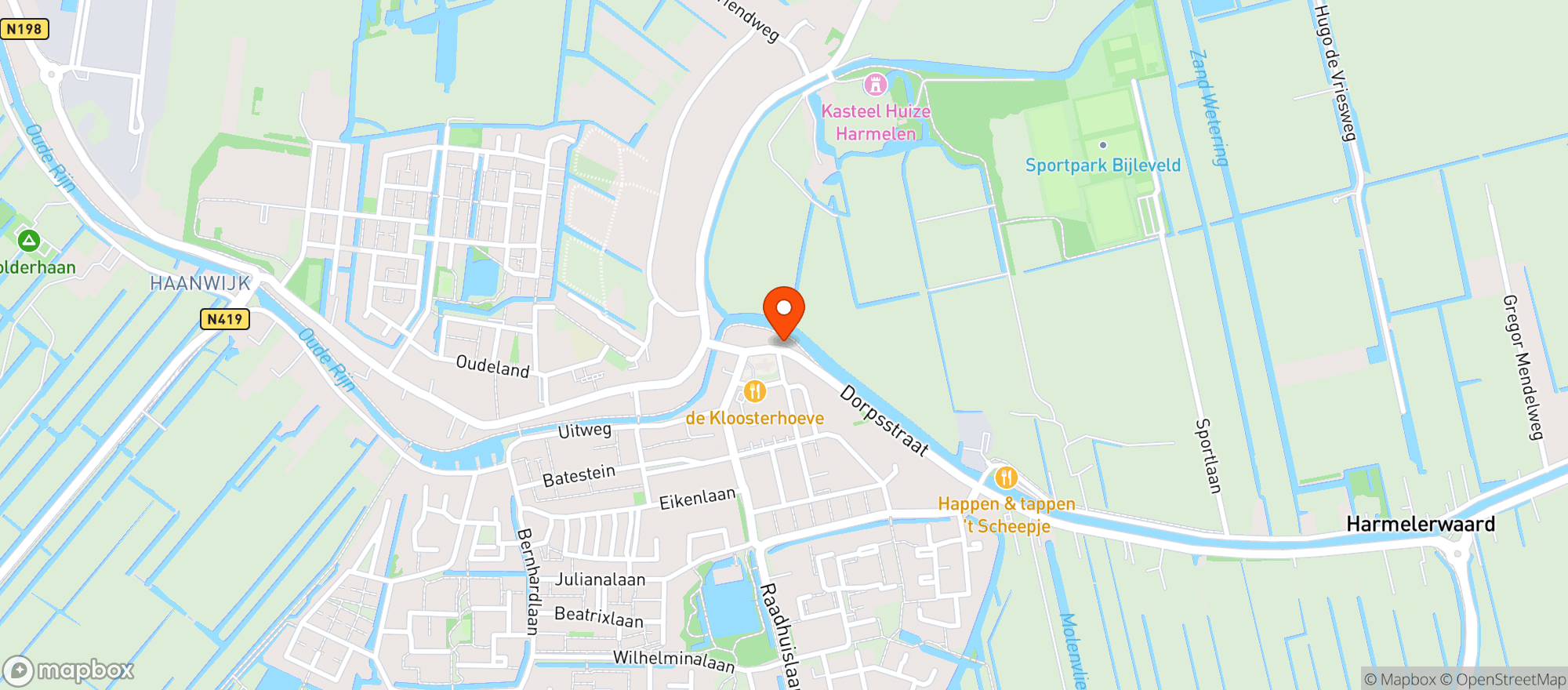 Map showing Cafe Stelling