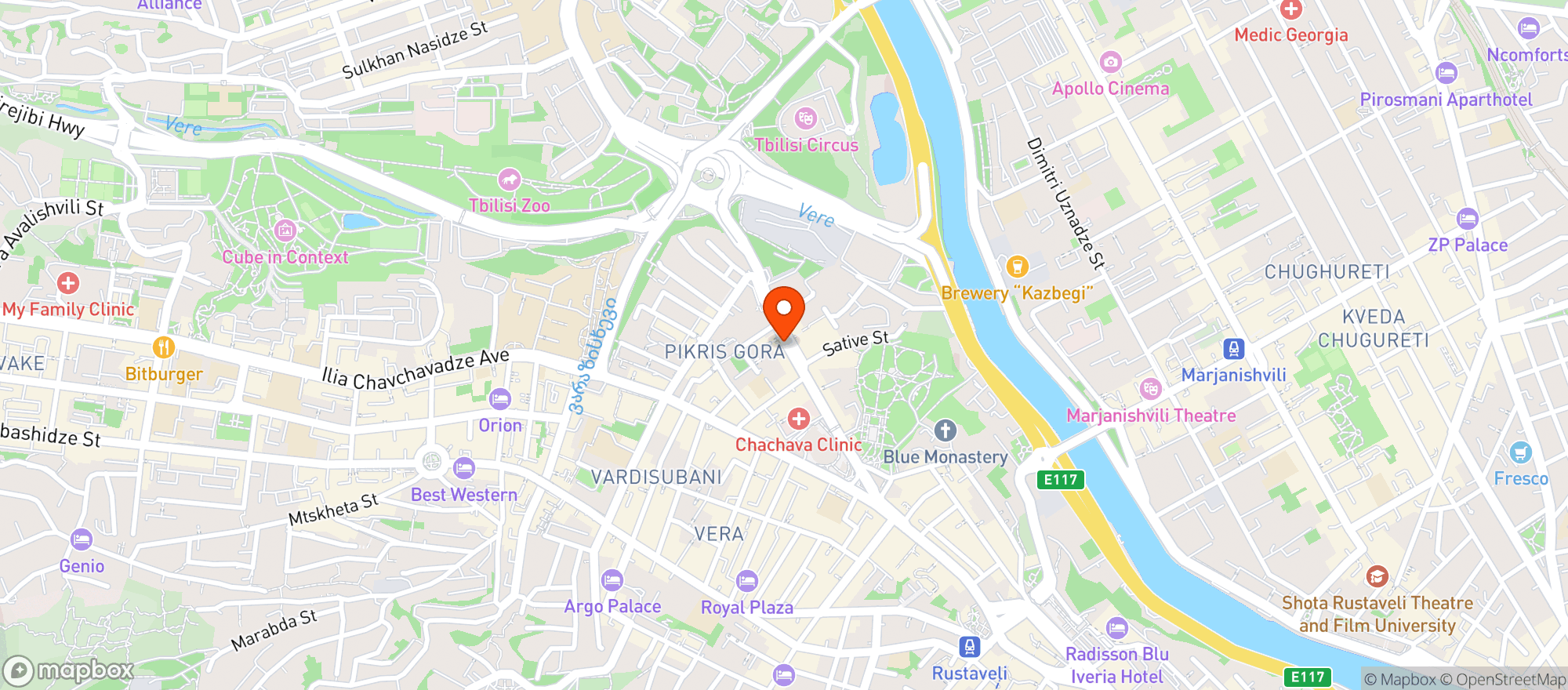 Map showing Sative