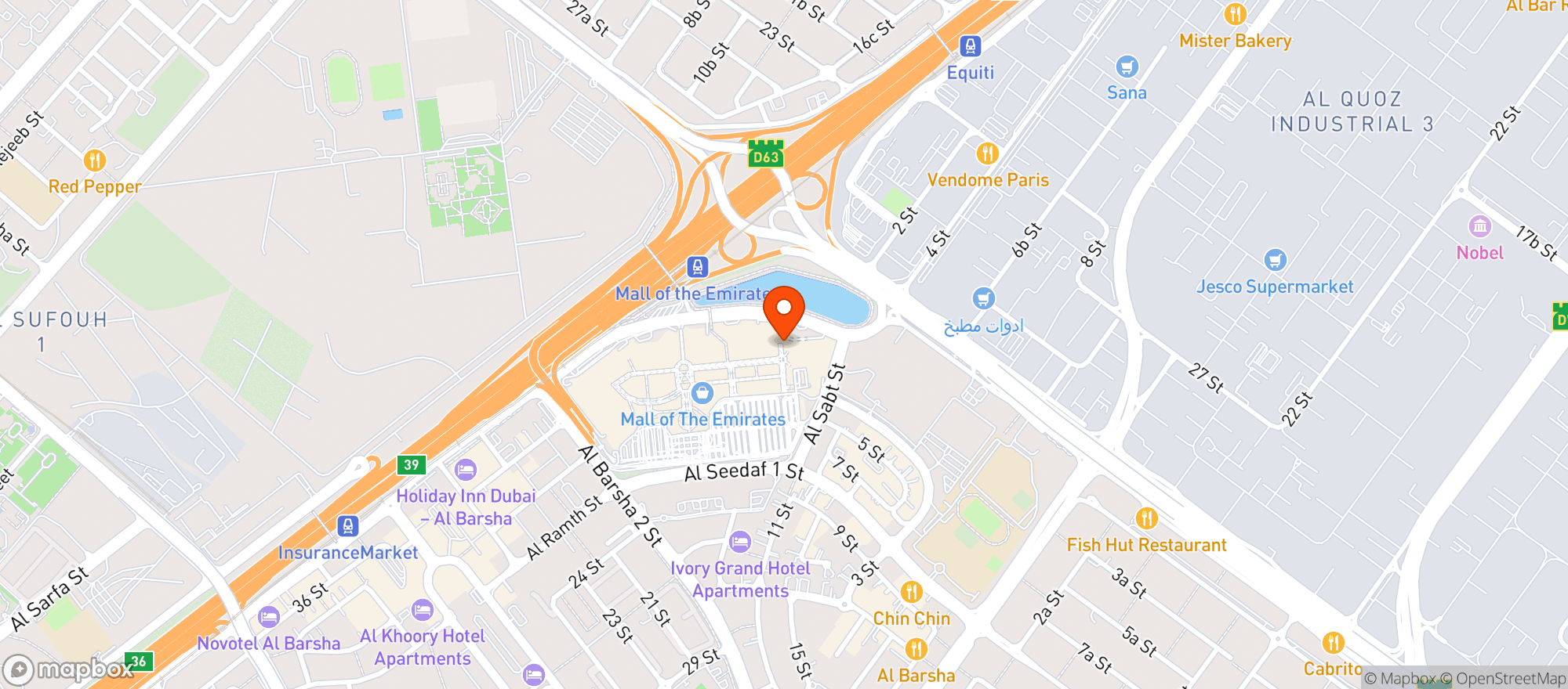 Map showing Sheraton Club Lounge
