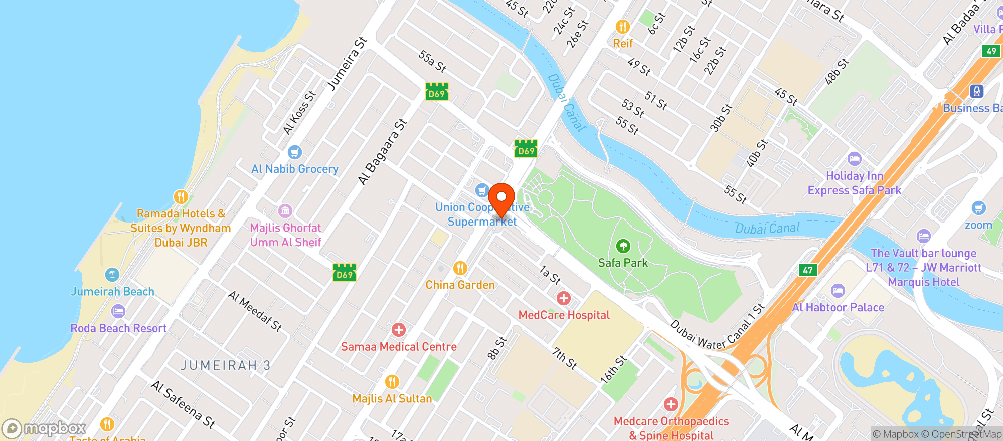 Map showing Wokyo Noodle Bar