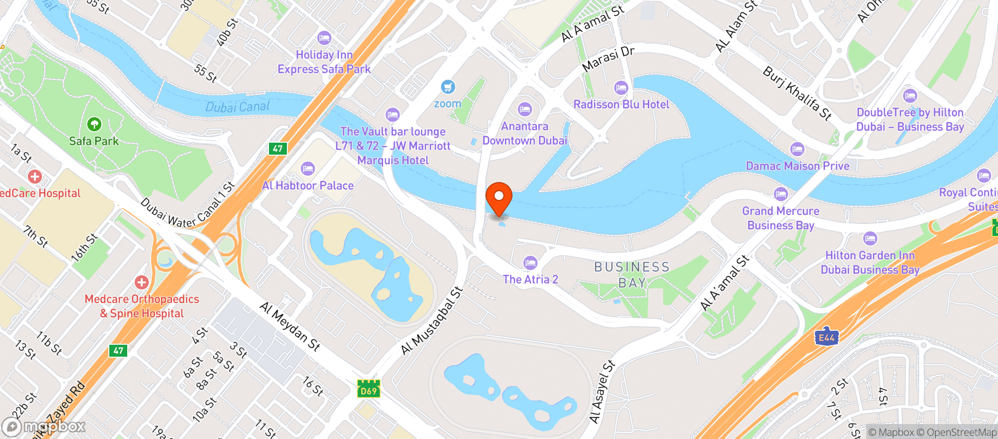 Map showing Churchill Towers Fitness Club
