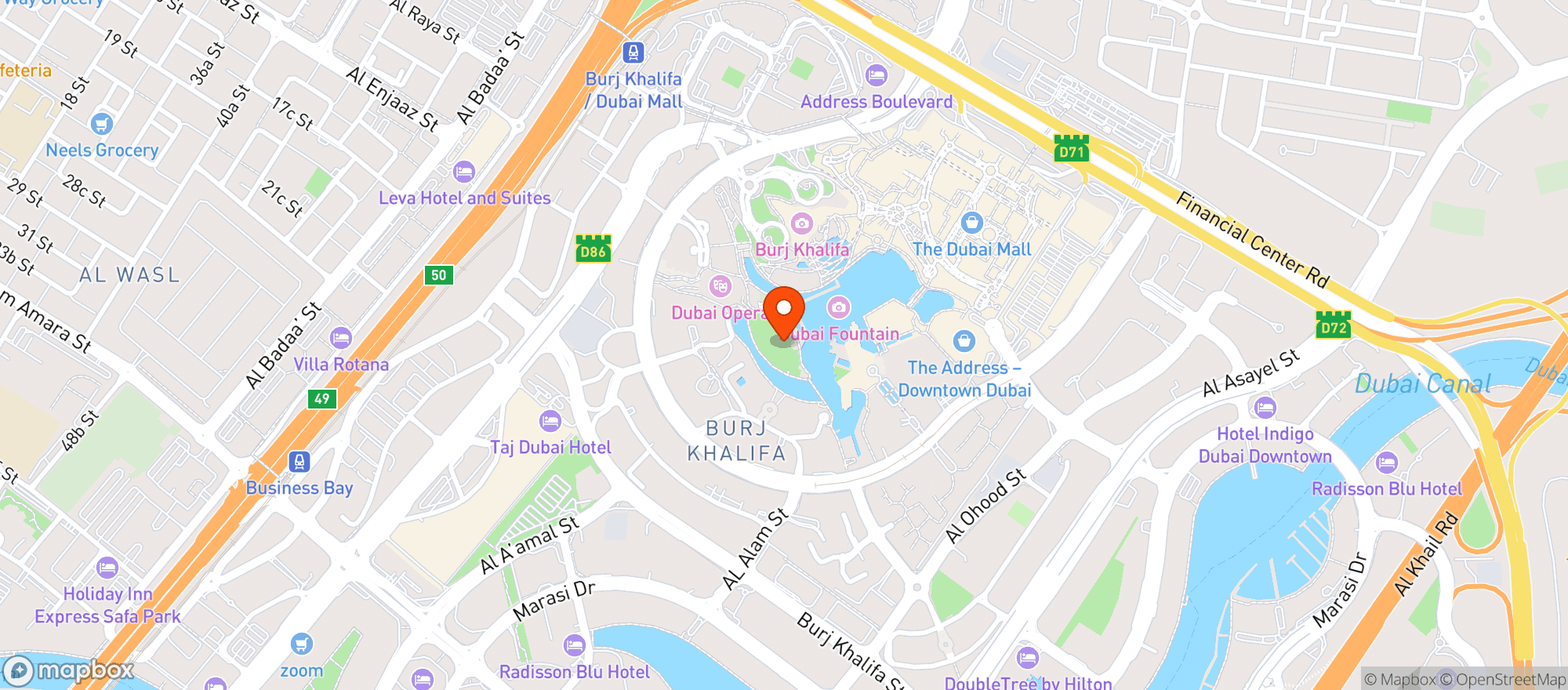 Map showing Burj Park (حديقة البرج)
