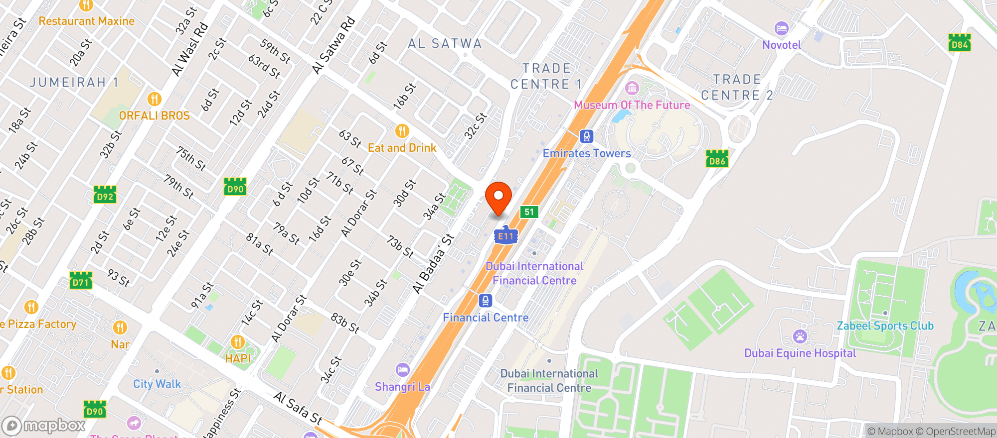 Map showing Four Points By Sheraton