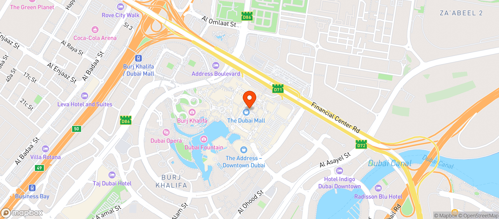 Map showing The Cheesecake Factory