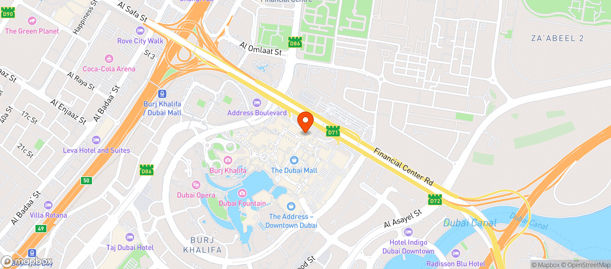 Map showing P.f. Chang's
