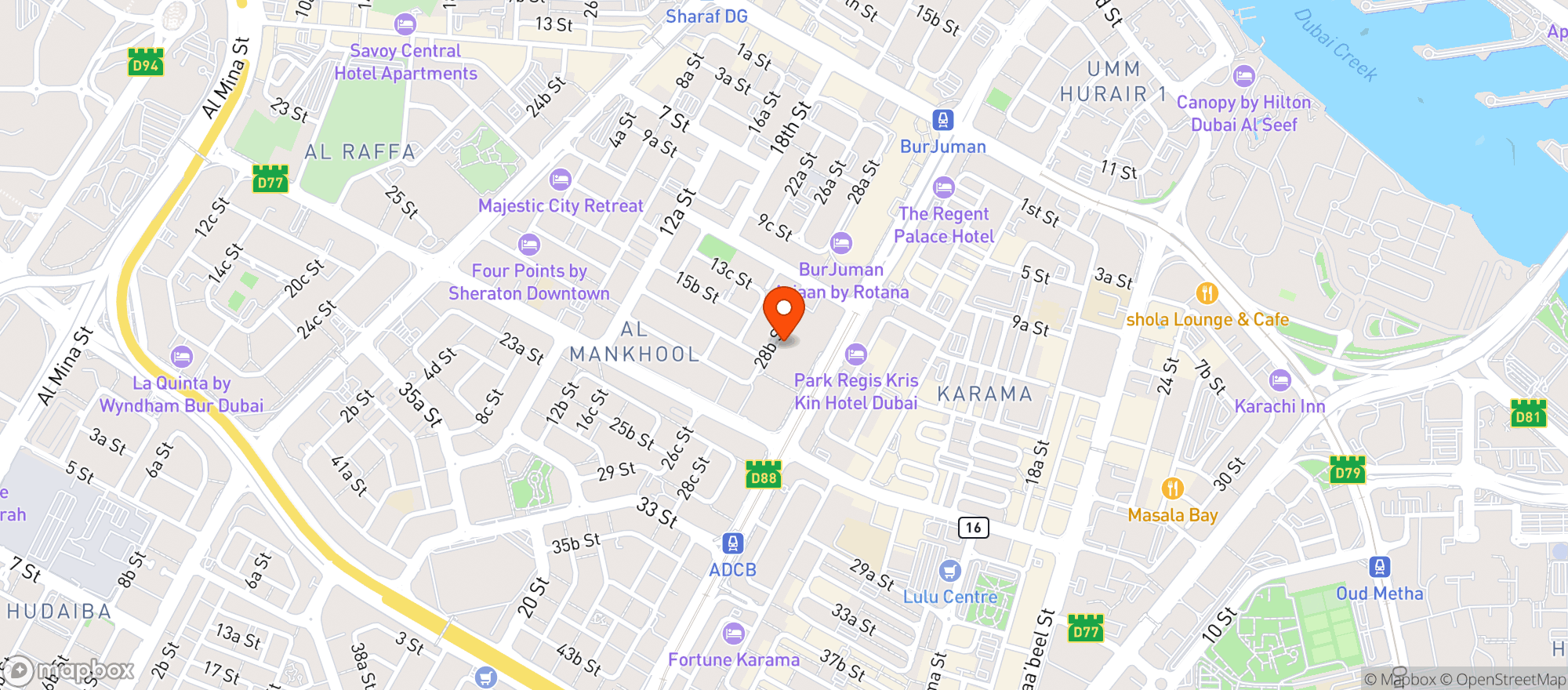 Map showing Spinneys