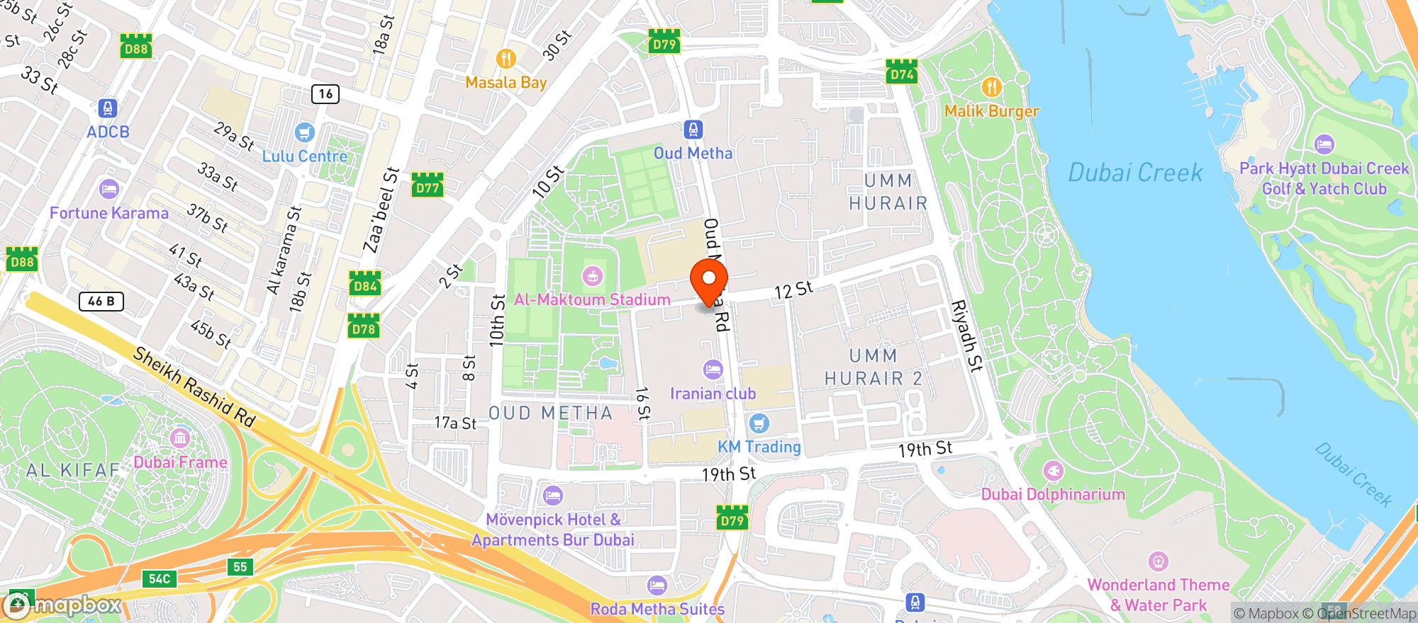 Map showing Norwegian Seamen's Center