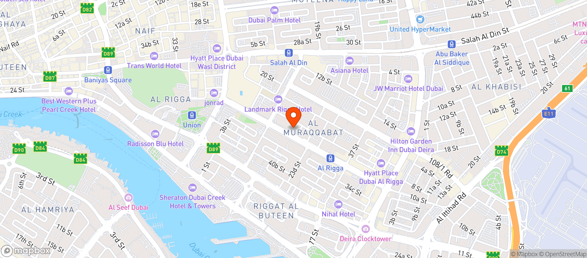 Map showing Ibis Al Rigga