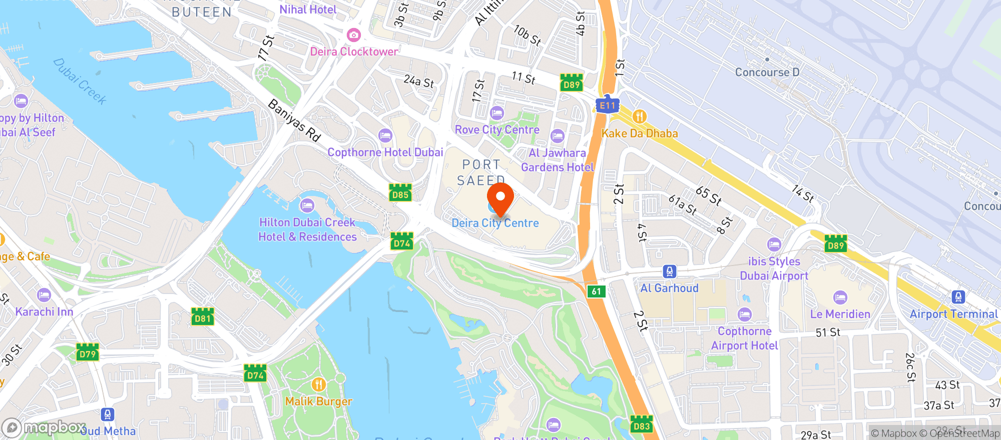 Map showing Carrefour