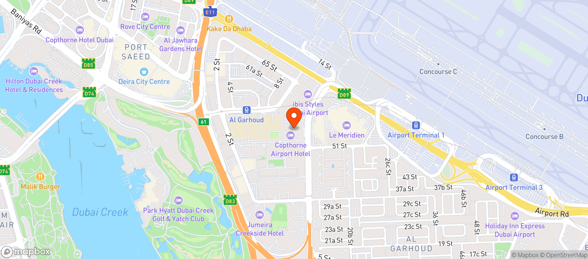 Map showing Cactus Jacks