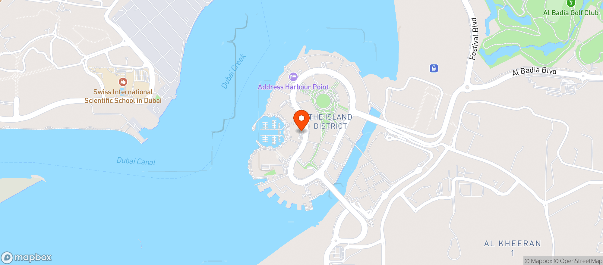 Map showing Vida Creek Harbour