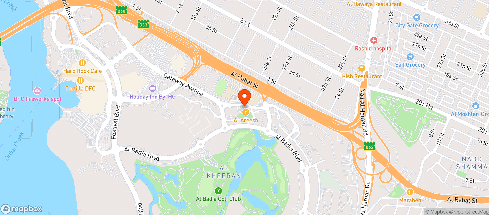 Map showing Spinneys