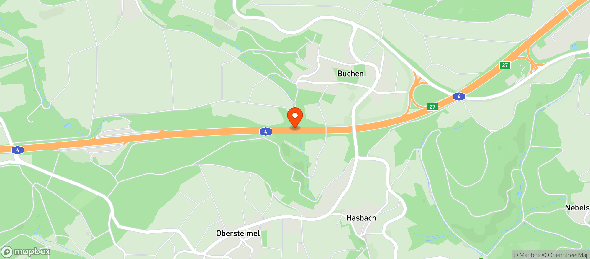 Map showing Golf-club Oberberg