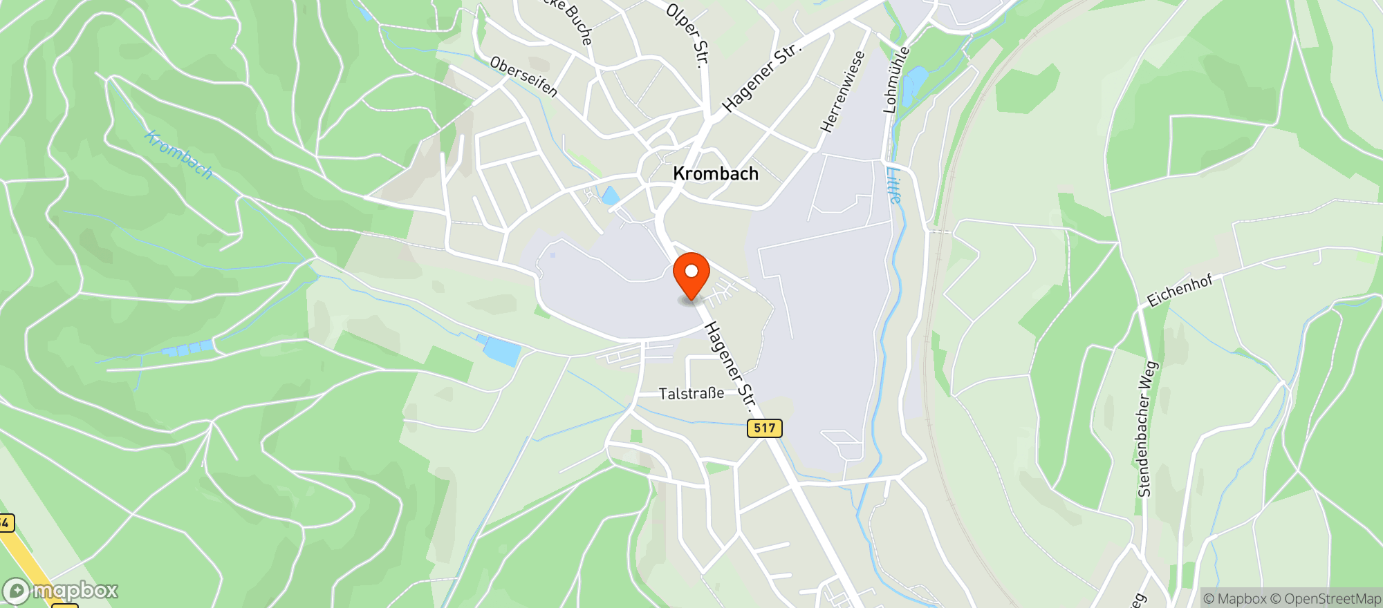 Map showing Krombacher Brauerei